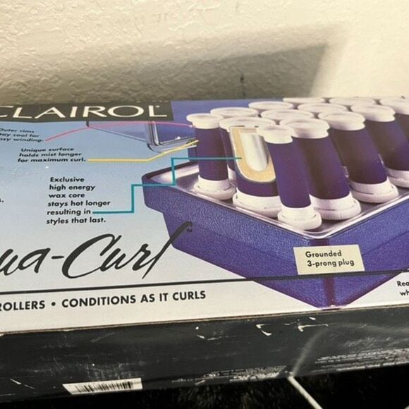 Clairol Aqua Curl Hairsetter Vintage Wax Core Velvet Flocked Rollers Vintage - Picture 1 of 3